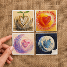 Load image into Gallery viewer, Heart Sphere Stickers 2x2

