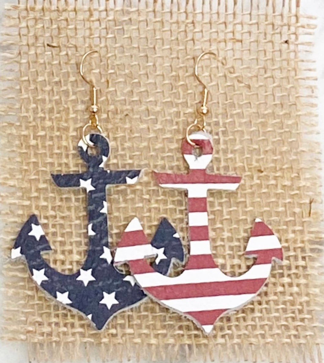 All American Anchor Dangles Stars and Stripes Mixed