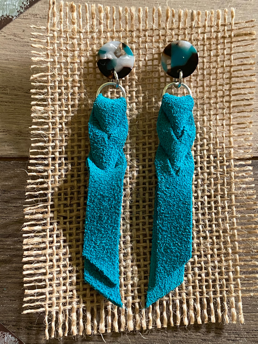 Lake Aloha Desolation Turquoise Braided Dangle earring