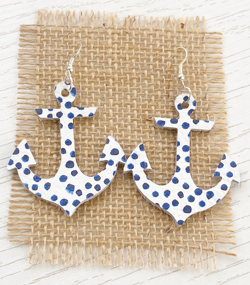 Anchors Away Blue Dot Dangles